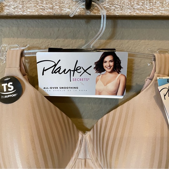 💥 SALE NWT Playtex Perfectly Smooth Bra Wireless in Nude 4707 - Picture 5 of 12